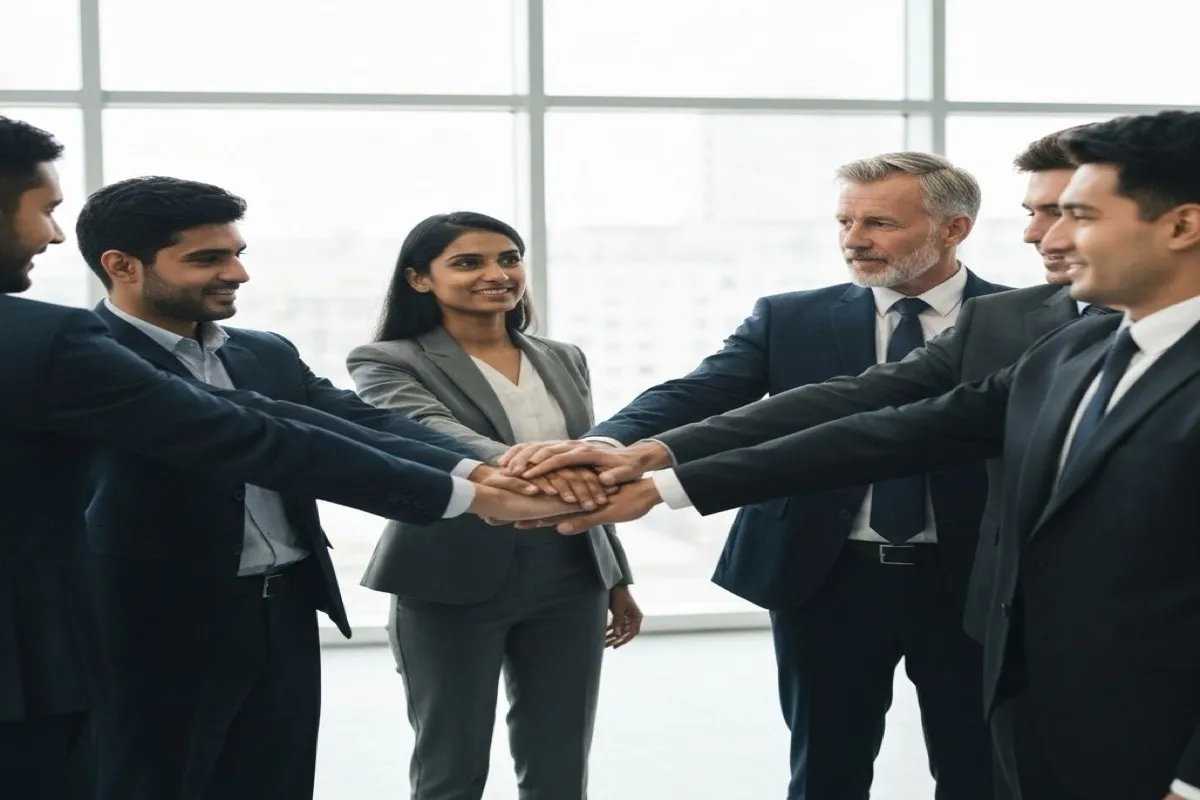 Teamwork Hands Stacking Collaboration